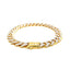 Bracelet en chaîne curb en or bicolore 14k avec pavé blanc
