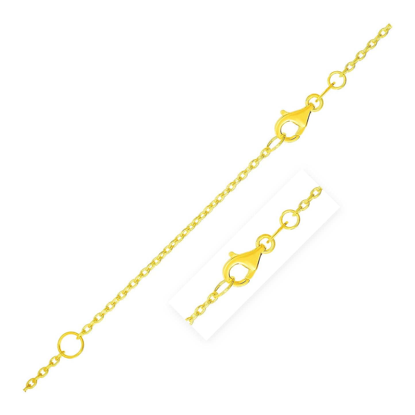 Collier en chaîne extensible en or jaune 14k