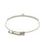 Adjustable Sterling Silver Bead Bracelet with Round Charm