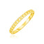 14k Yellow Gold Bead Textured Engagement Ring