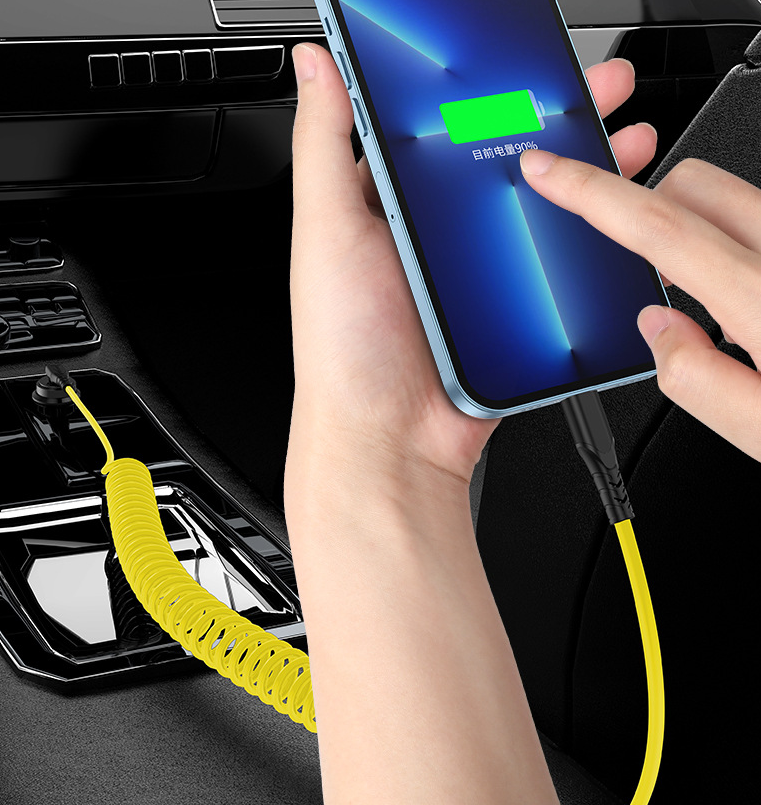60W 2-in-1 Elbow Telescopic Fast Charging USB Cable