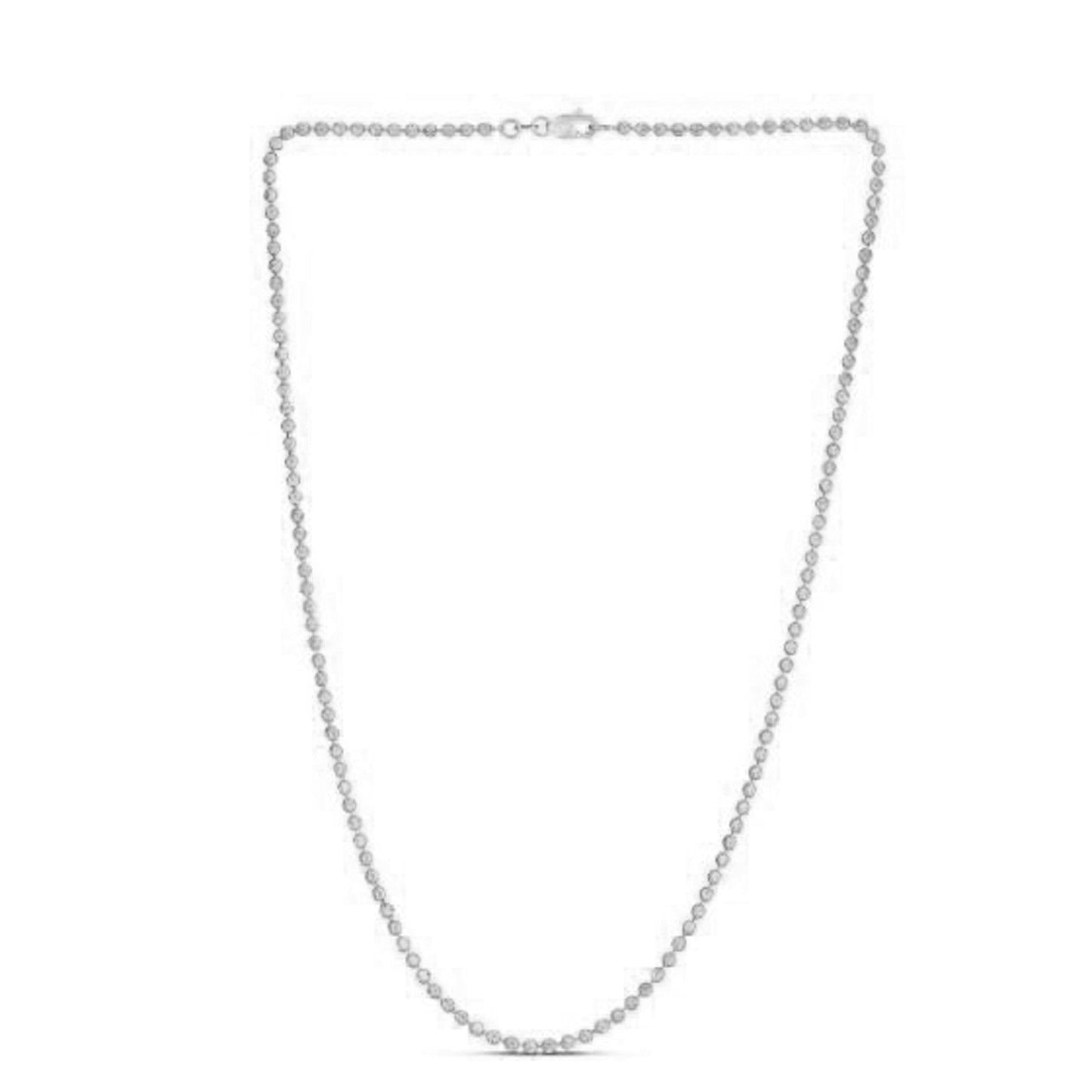 Chaîne à perles en or blanc 14 carats (2,50 mm)