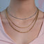 Chaîne à perles en or blanc 14 carats (2,50 mm)