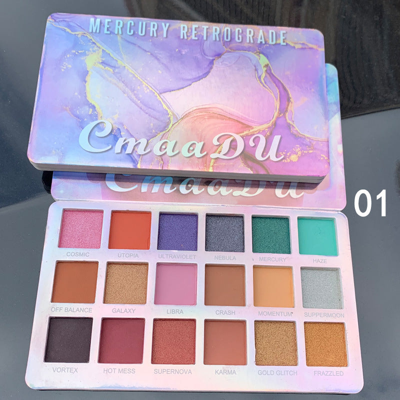 Palette de fards à paupières CmaaDu 18 couleurs - Mat et Métallique