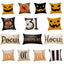 Truc of behandelen/pompoen print Happy Halloween Sierkussen Cover Kussen Case brief print Kussensloop Kussenhoes - Korvel