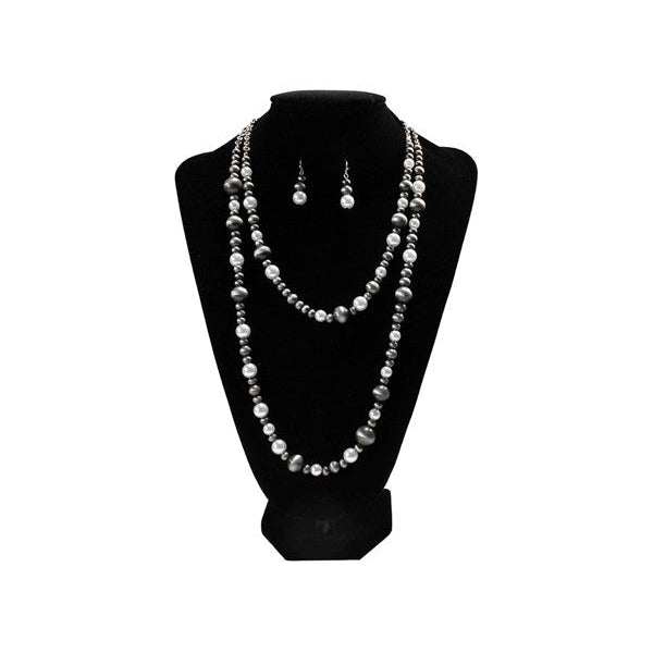 Elegant Grey Navajo Pearl Jewelry Set - Korvel