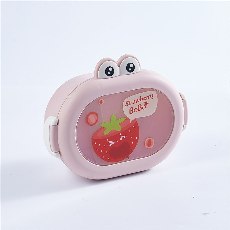 Cute little frog portable microwaveable lunch box with compartments fruit box lunch box - Korvel