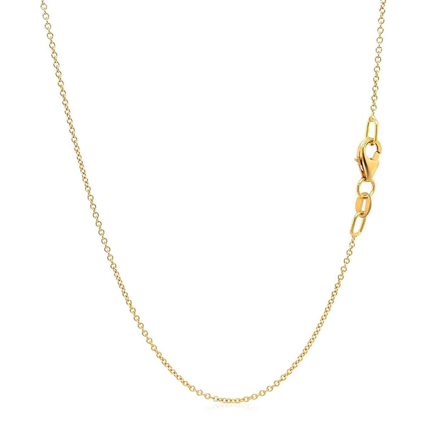 Collar de cadena de cable doble extensible de oro amarillo de 14k