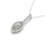 Colgante Halo de Diamante en Forma de Marquesa en Oro Blanco de 14k