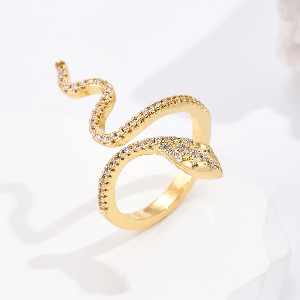 Anillo Ajustable en Forma de Serpiente Elegante para Mujeres
