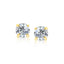 Boucles d'oreilles en or jaune 14k avec zircon cubique facetté