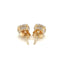 Boucles d'oreilles en or jaune 14k avec zircon cubique facetté