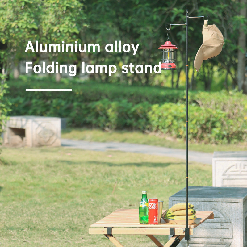 Portable Aluminum Alloy Camping Lamp Holder with Storage Bag