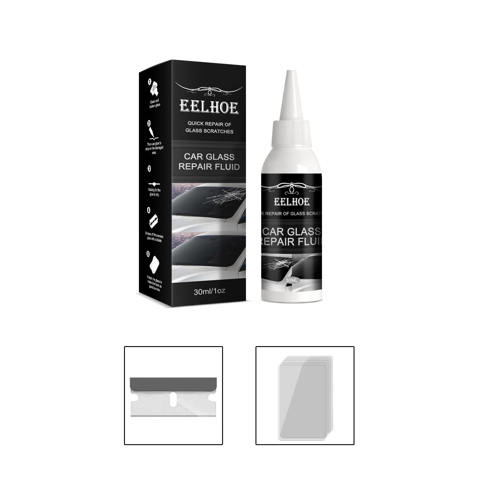 Automotive Glass Repair Adhesive, Windshield Crack Repair Adhesive Repair Adhesive Glass Repair Adhesive - Korvel