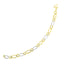Bracelet en chaîne Figaro en or bicolore 14k
