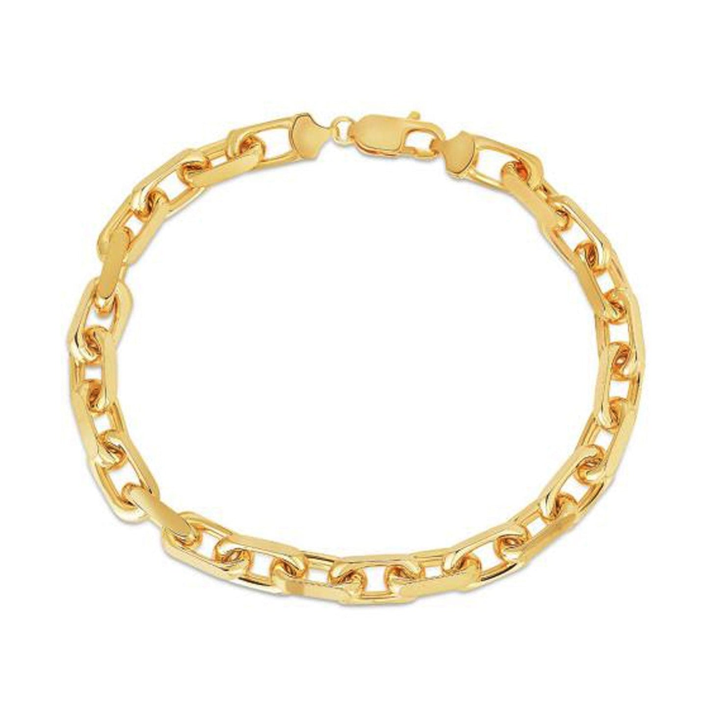 Bracelet en chaîne française en or jaune 14k - 6,10 mm