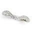 Anillo de boda de diamantes curvado de oro blanco de 14k