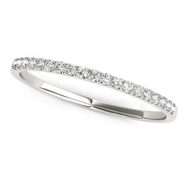 14k White Gold Pave Setting Diamond Wedding Ring