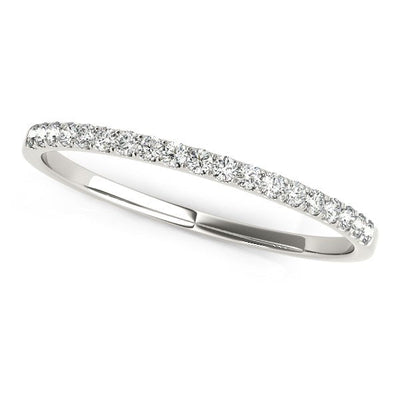 14k White Gold Pave Setting Diamond Wedding Ring