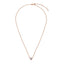 14k Rose Gold Necklace with Round White Topaz - 17 Inch