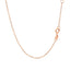 14k Rose Gold Necklace with Round White Topaz - 17 Inch