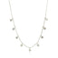 Collar de Oro Blanco de 14k con Charms de Diamante Redondo