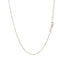 Collar de Oro Blanco de 14k con Charms de Diamante Redondo