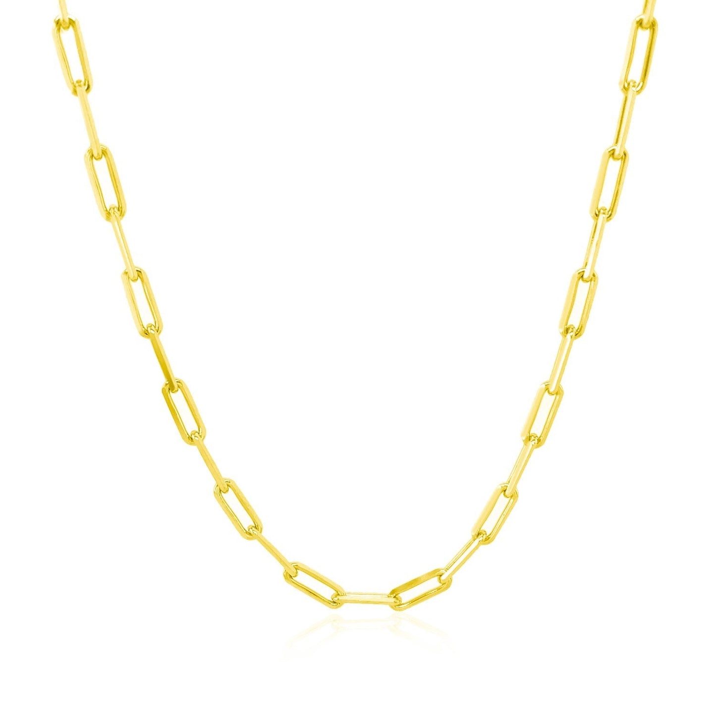 10K Yellow Gold Paperclip Chain Necklace