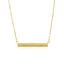 Collier en chaîne en or jaune 14 carats avec barre plate polie