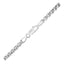 Collier en chaîne à maillons en argent sterling rhodié de 3,8 mm