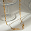 Collier Étoile Cœur en Acier Inoxydable Plaqué Or