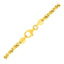 Pulsera de cuerda cortada de diamante de oro amarillo de 10k - 3.5mm