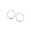 Boucles d'oreilles créoles en argent sterling plaqué rhodium - 25 mm
