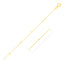 14k Yellow Gold Bead Links Saturn Chain - 18 inches