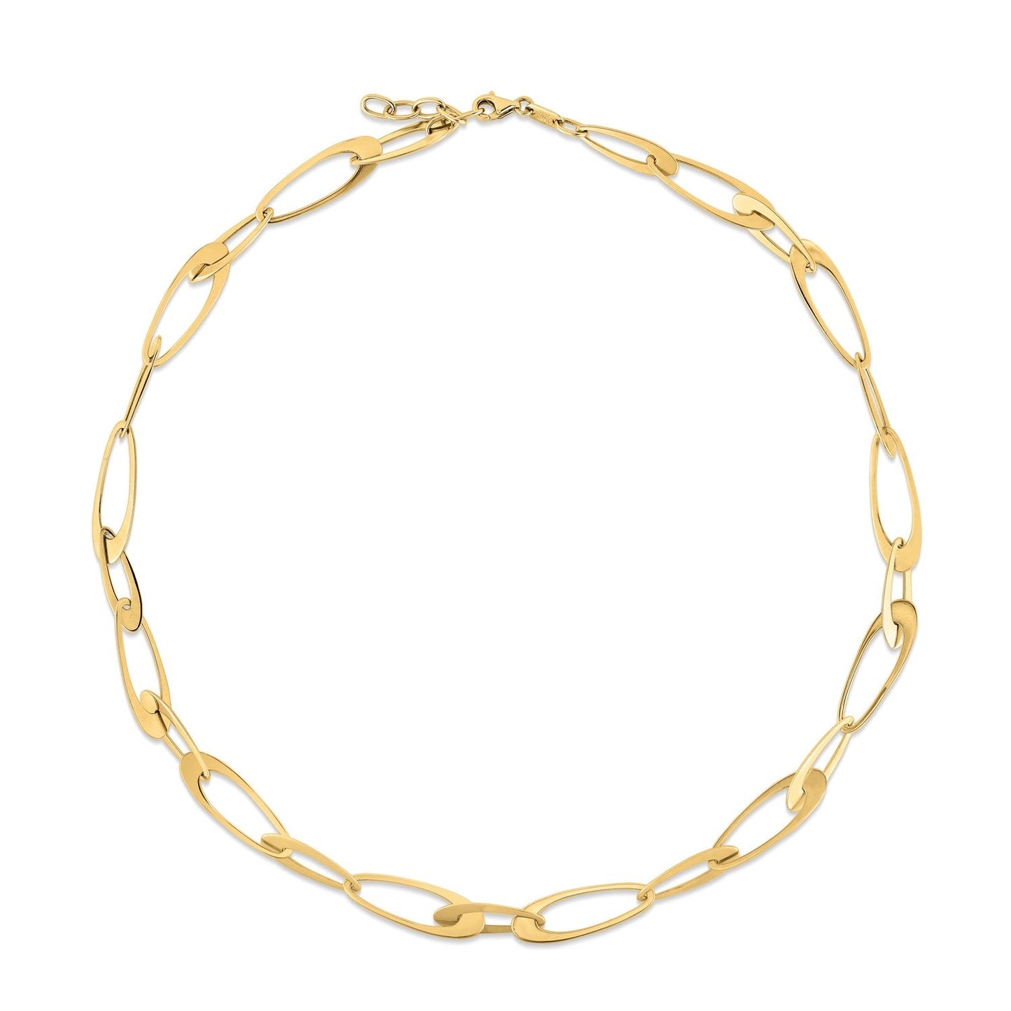 Collier en Maillons Ovales en Or Jaune 14K Italien