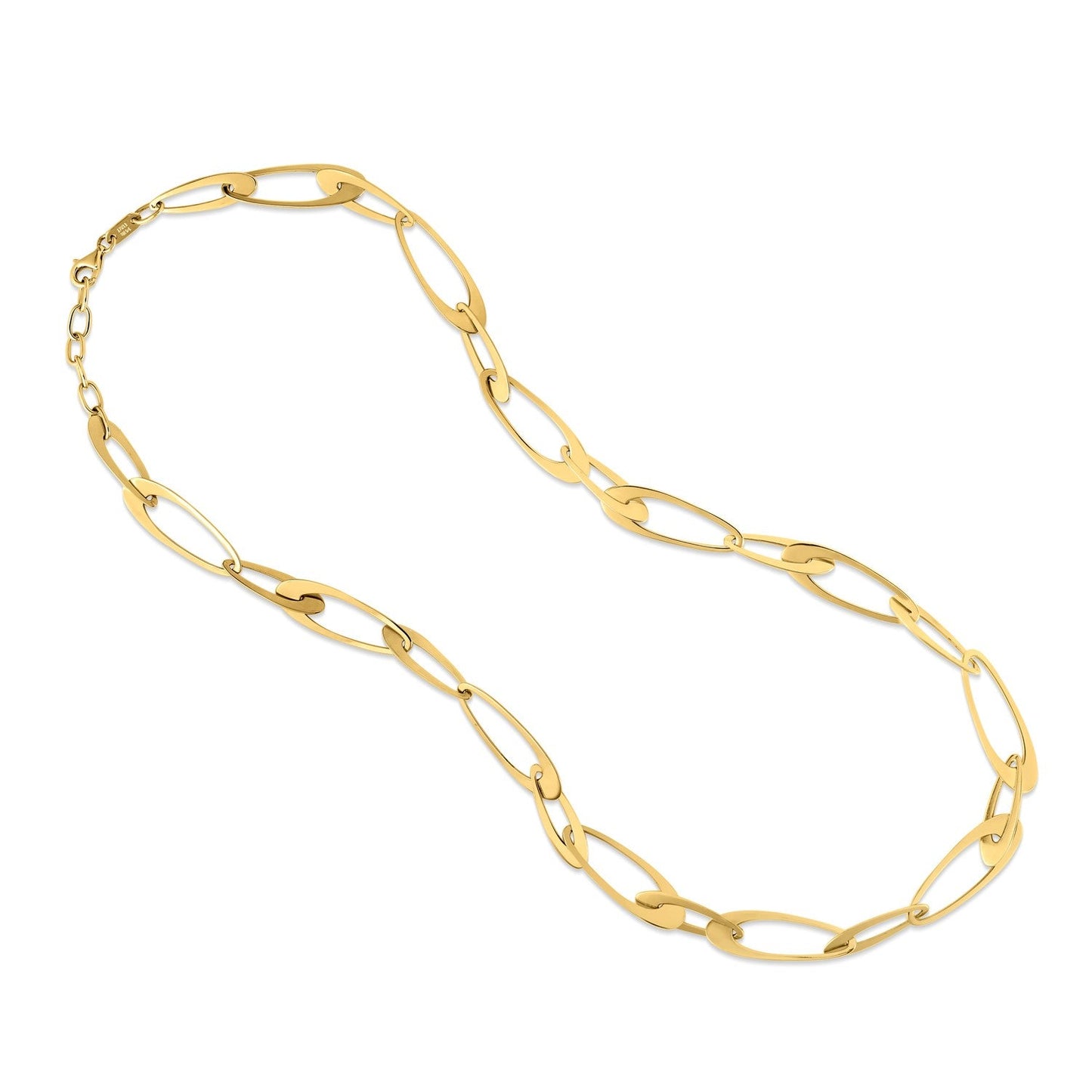 Collier en Maillons Ovales en Or Jaune 14K Italien