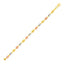 14k Tri Color Gold Mariner Link Bracelet