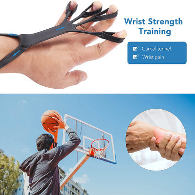 Silicone Wrist Stretcher Finger Exercise Trainer Finger Tension Circle Five Fingers - Korvel