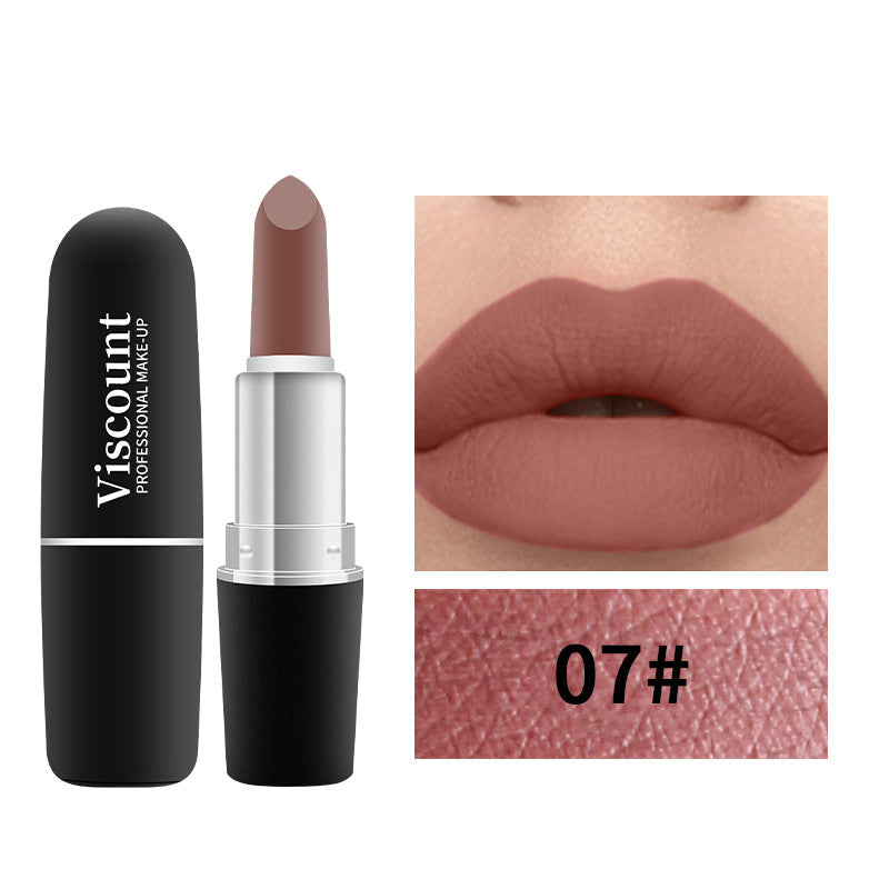 New Frosted Bullet Fog Matte White Lipstick Small Pepper 12 Color Moisturizing Lipstick - Korvel