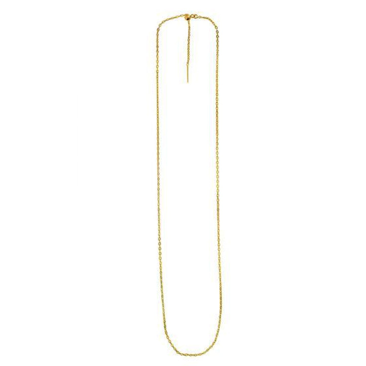 Chaîne à câble ajustable sans fin en or jaune 14 carats