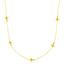 Collier en Chaîne en Or Jaune 14k avec Stations en Croix