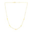 Collier en Chaîne en Or Jaune 14k avec Stations en Croix