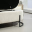 COOLMOR storage Ottoman chair with safety hinge and soft cushion fabric storage Ottoman stool (beige) - Korvel