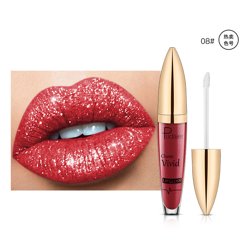 Pudaier Sip Glitter Flip Matte Pearl Lip Gloss