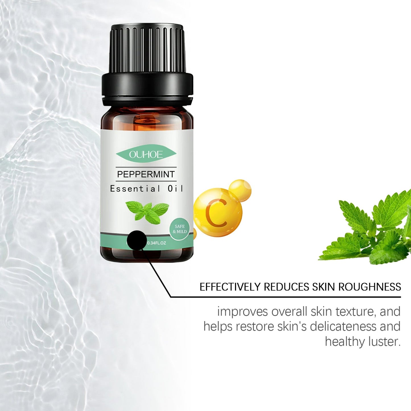 Huile essentielle de menthe pour les soins de la peau et le parfum