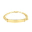 Bracelet ID en chaîne Curb pour homme en or jaune 14k - 8,5 pouces