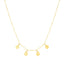 Collier en or jaune 14 carats avec gouttes en cercle