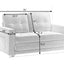 Canapé-lit futon convertible 3 plis - Gris foncé, Gris clair et Beige