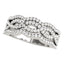 Anillo con Diamantes y Cuatro Curvas en Oro Blanco de 14k