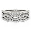 Anillo con Diamantes y Cuatro Curvas en Oro Blanco de 14k
